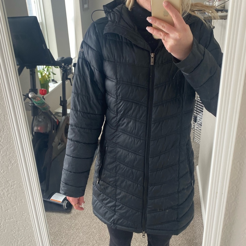Long Columbia Synthetic Down Puffer Coat